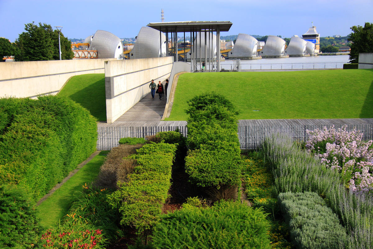 Thames Barrier Park. Лондон. 