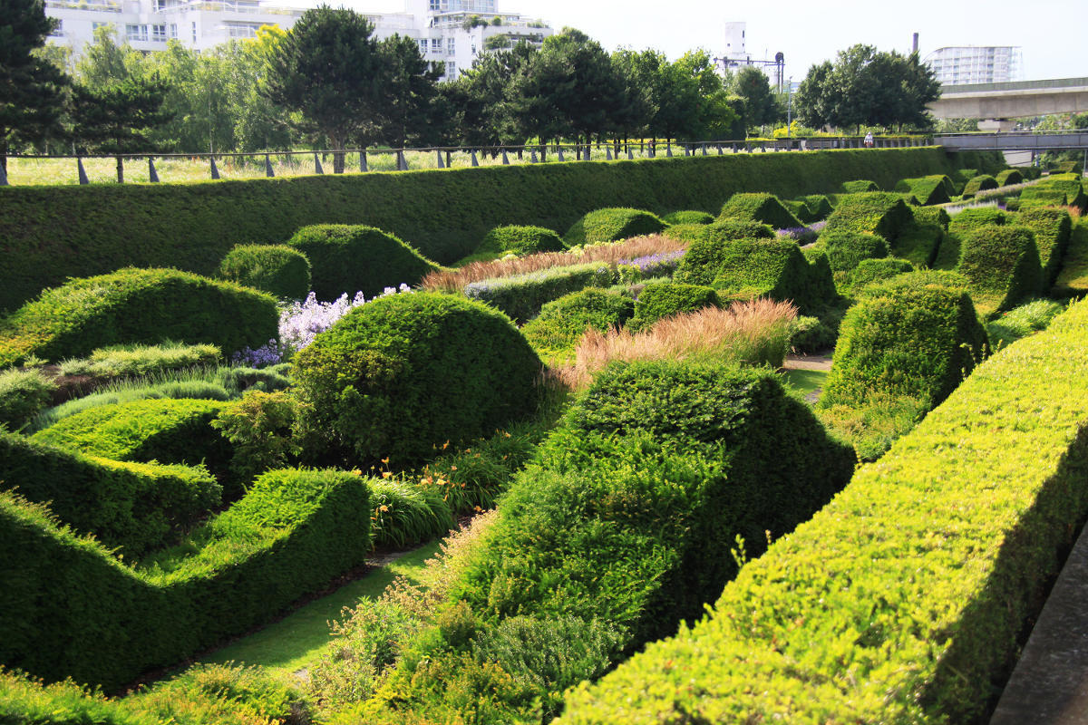 Thames Barrier Park. Лондон. лето, июль