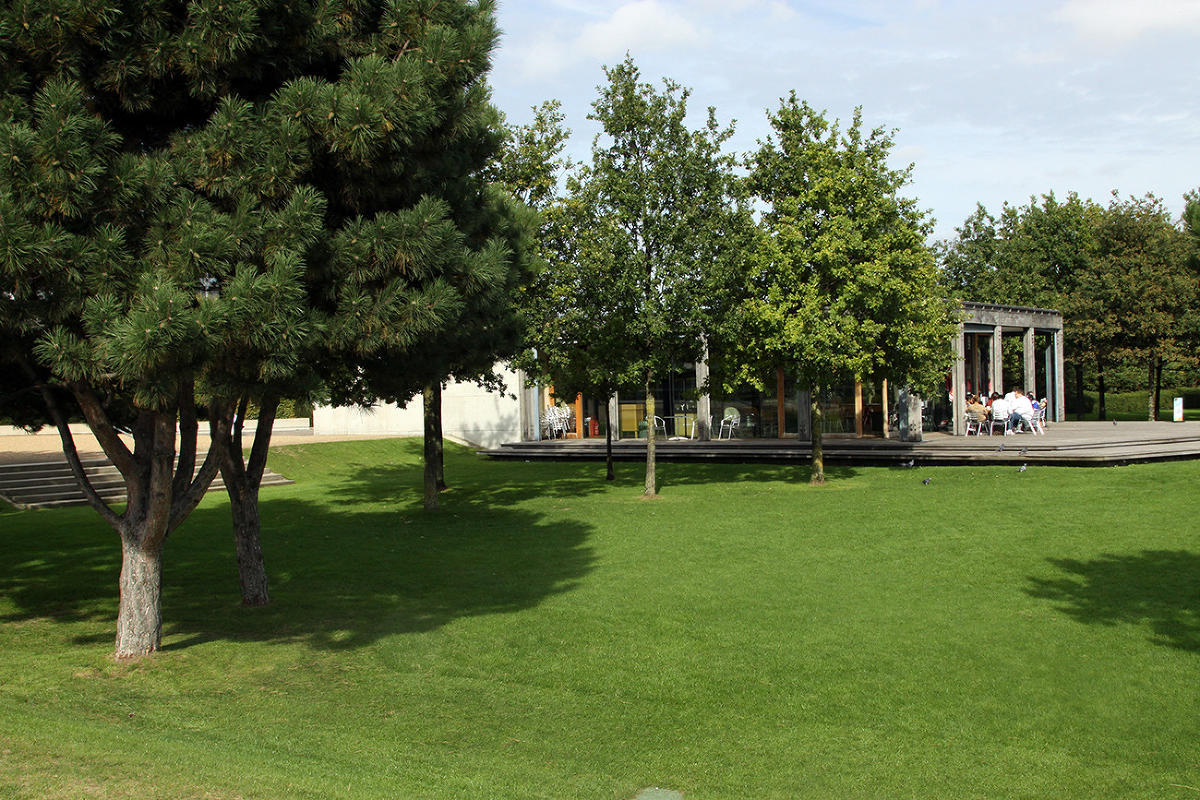 Thames Barrier Park. Лондон. осень, сентябрь