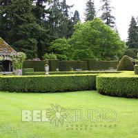 Итальянский сад. Glamis Castle Gardens 