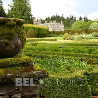 Итальянский сад. Glamis Castle Gardens 