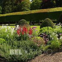 Итальянский сад. Glamis Castle Gardens 