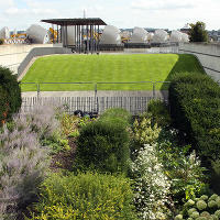 Thames Barrier Park. Лондон. осень, сентябрь