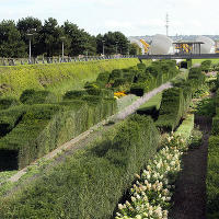 Thames Barrier Park. Лондон. осень, сентябрь